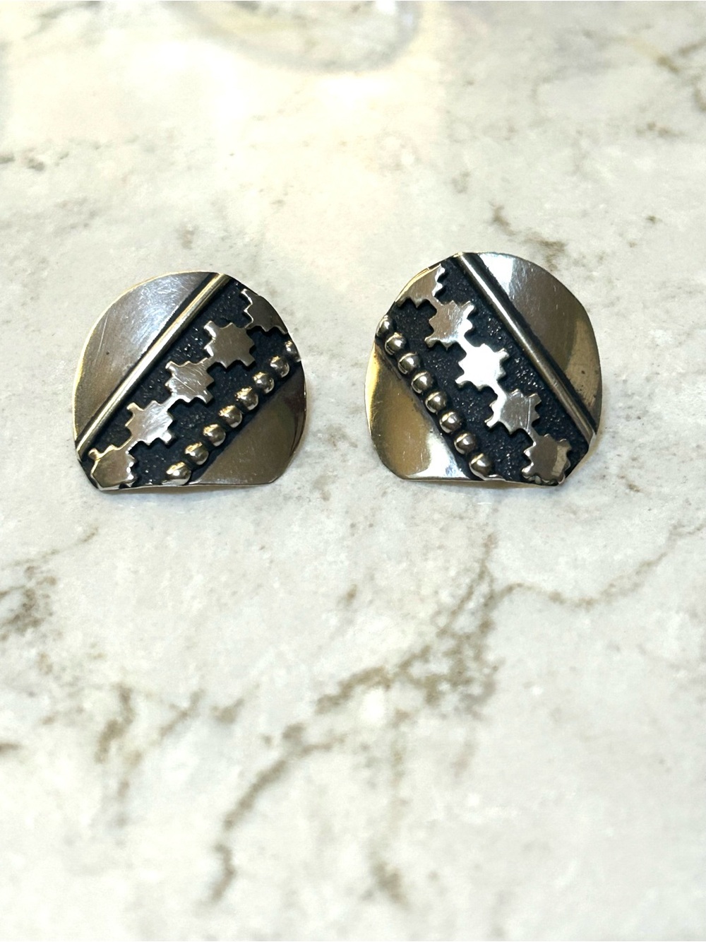 Tommy Singer Navajo Vintage Sterling Silver Earrings